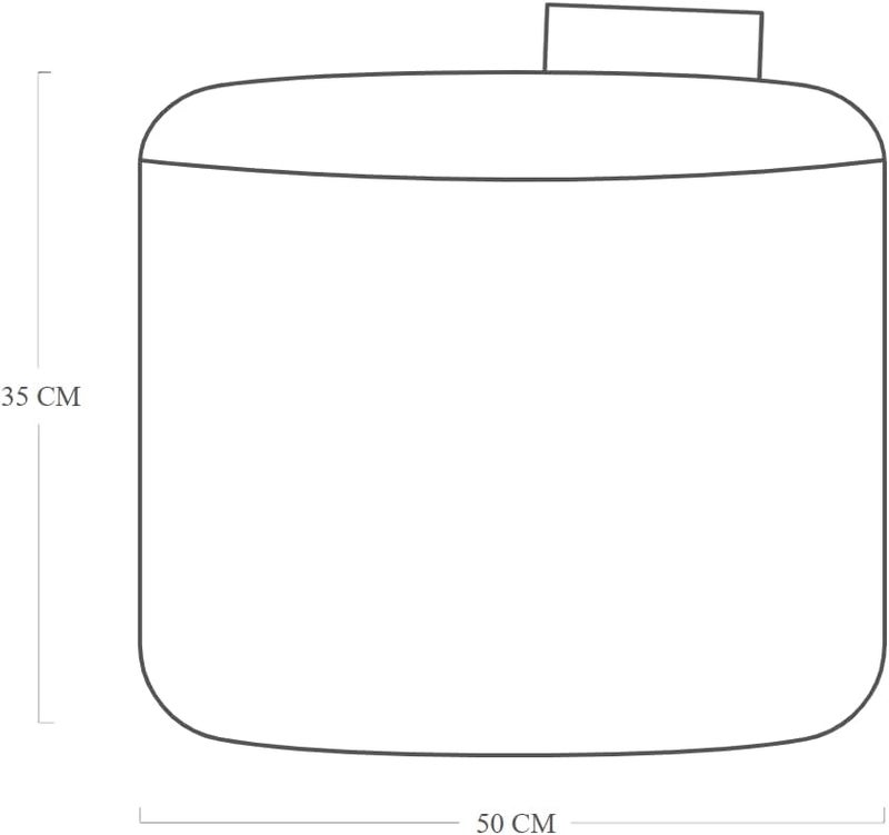 Fatboy Point Soft Canvas Indoor Pouf (Small) | Made from 100% recycled polyester | Lightweight and easy to move | Multifunctional use as a seat, footrest, or side table | 50 × 35 cm - Cool Grey - Image 2